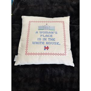 Hand Embroidered Pillow Hillary Clinton Official Campaign Merch 2016 RARE!